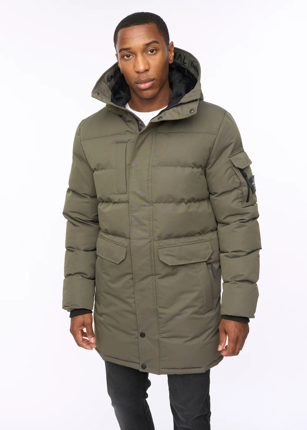 Crosshatch Olive Milwaka Long Jacket - 2XL Image 1