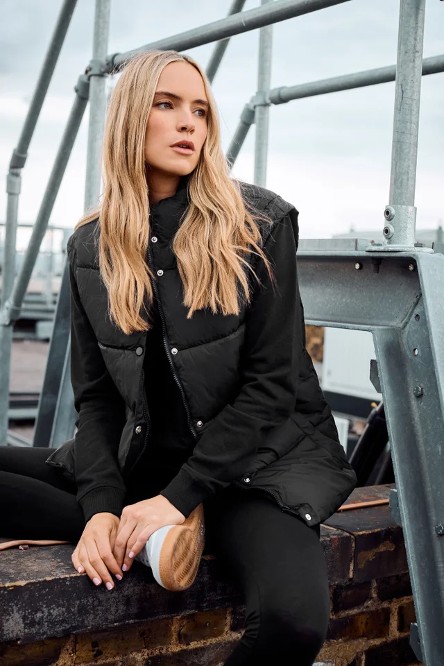 Long Tall Sally Black Padded Gilet