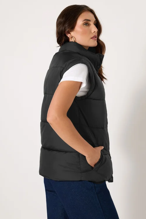 Long Tall Sally Black Padded Gilet - 10 Image 4