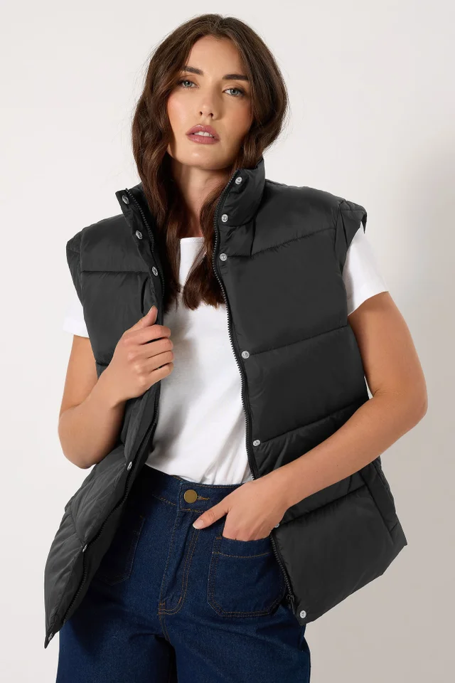 Long Tall Sally Black Padded Gilet