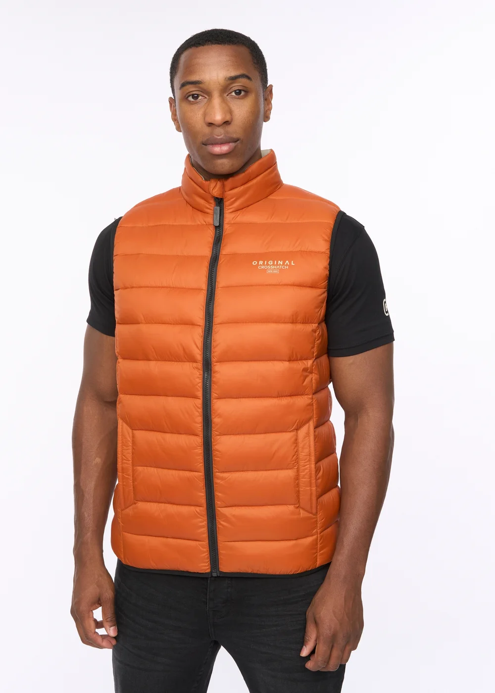 Crosshatch Burnt Orange Gattering MVE Gilet - L Image 1