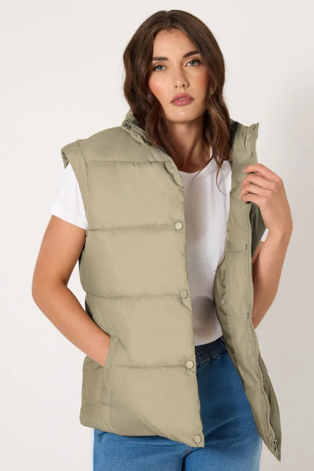 Long Tall Sally Natural Brown Padded Gilet