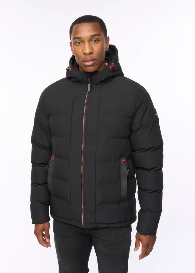 Crosshatch Black Kampnew Embossed Jacket