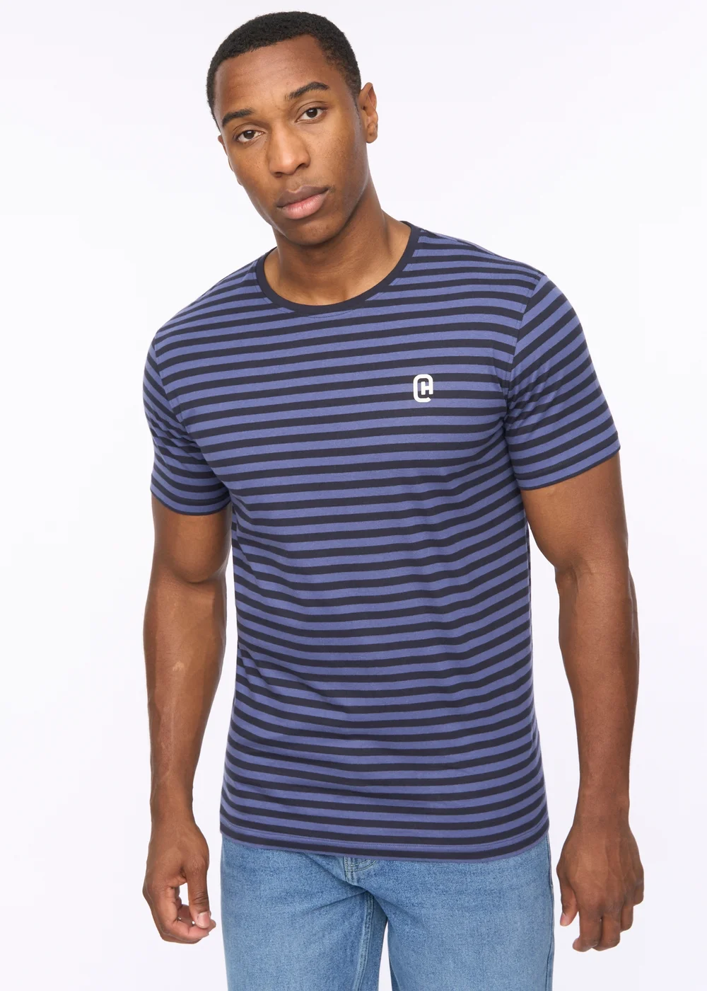 Crosshatch Navy Loppins T-Shirt - Medium Image 1