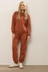 Long Tall Sally Rust Orange Cuffed Joggers - 18/L34 Image 1