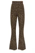 Long Tall Sally Brown Leopard Print Flared Leggings - 8/L36 Image 5