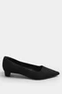 Long Tall Sally Black Pointed Block Court Heel - Size 11 Image 3