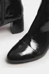 Long Tall Sally Black Patent Block Heel Ankle Boot - Size 7 Image 5