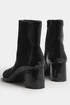 Long Tall Sally Black Patent Block Heel Ankle Boot - Size 7 Image 4