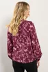 Long Tall Sally Dark Pink Paisley Button Tie Blouse - Size 16 Clothing Image 4