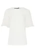Long Tall Sally Ivory White Dobby Spot Sleeve Blouse - Size 12 Image 5