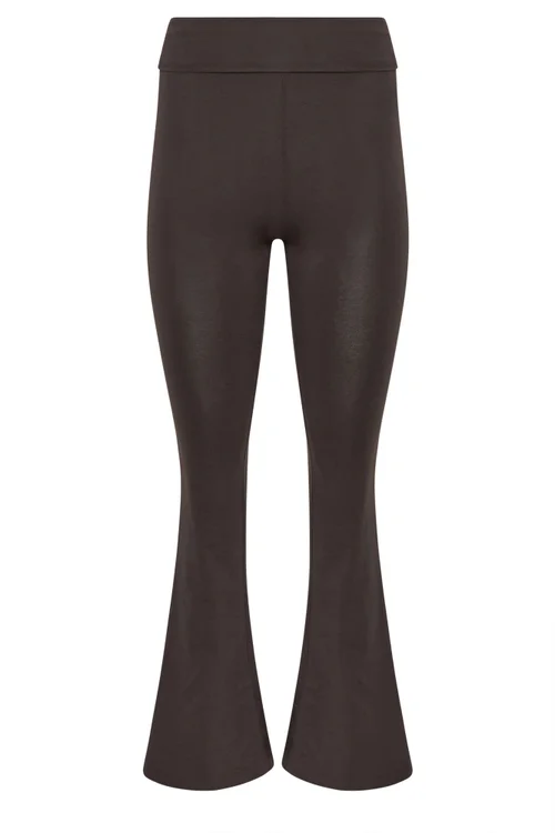 PixieGirl Petite Chocolate Brown Fold Over Flared Leggings - 12/L27 Image 5