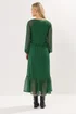 PixieGirl Petite Green Chiffon Frill Midaxi Dress - 12 Image 3