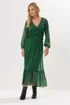 PixieGirl Petite Green Chiffon Frill Midaxi Dress - 12 Image 1