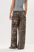 PixieGirl Petite Brown Paisley Tie Waist Trousers - 8 Image 3