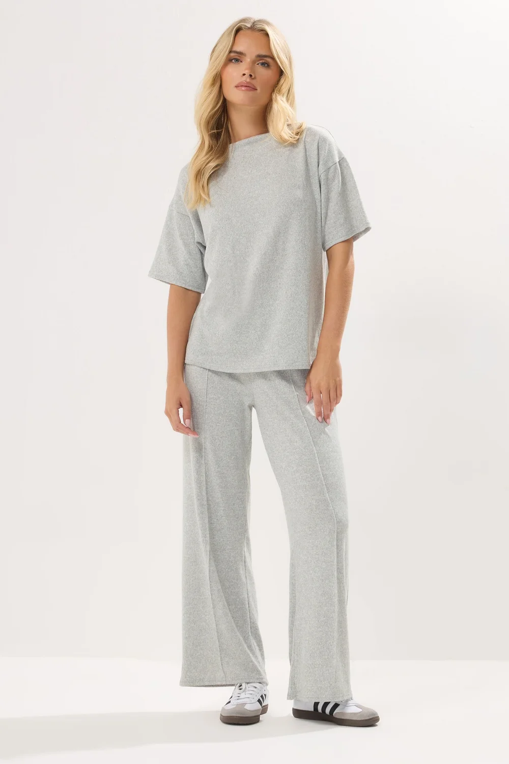 PixieGirl Petite Grey Marl Soft Touch Short Sleeve Top - Size 18 Clothing Image 2