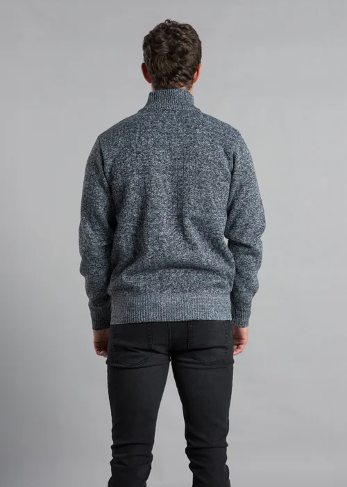 Kensington Eastside Charcoal Textured Zip-Through Fleece with Polar Fleece Lining - Medium Image 2