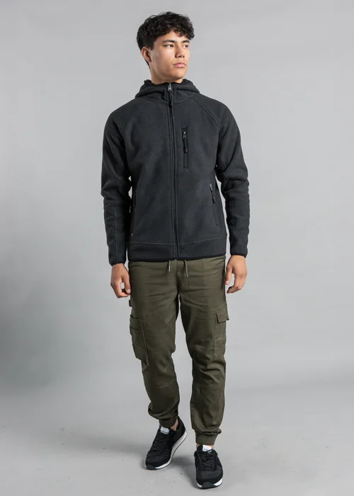 Kensington Eastside Grey Microstriped Fleece Sherpa-Lined Jumper - Extra Large Image 1