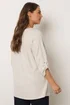 Evans Curve Cream Tab Sleeve Ribbed Jumper - Size 16 Clothing Image 3
