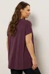 Evans Curve Berry Purple Keyhole Front Pleat Top - Size 30-32 Clothing Image 3
