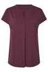Evans Curve Berry Purple Keyhole Front Pleat Top - Size 30-32 Clothing Image 5