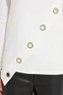 Star By Julien Macdonald Ivory White Asymmetric Eyelet Detail Top - Size 18 Clothing Image 4