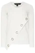 Star By Julien Macdonald Ivory White Asymmetric Eyelet Detail Top - Size 18 Clothing Image 5