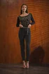 Star By Julien Macdonald Black Animal Embellished Top - Size 10 Image 1