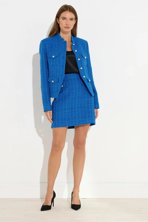 Star By Julien Macdonald Blue Boucle Button Detail Jacket - 14 Image 3