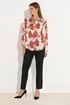Star By Julien Macdonald Orange Floral Notch Neck Blouse - Size 20 Clothing Image 4
