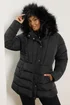 Yours Curve Black Short Puffer Coat - 22-24 Image 4
