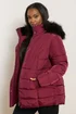 Yours Curve Red Short Puffer Coat - 26-28 Image 2