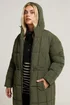 Yours Curve Khaki Green Padded Midi Puffer Coat - 18 Image 4