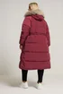 Yours Curve Red Padded Parka Coat - 14 Image 3