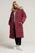Yours Curve Red Padded Parka Coat - 14 Image 1