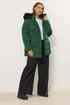 Yours Curve Green Short Puffer Coat - 22-24 Image 3