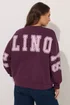 Yours Curve Red 'Illinois' Back Print Sweatshirt - 26-28 Image 4