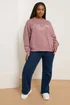 Yours Curve Pink '5th Ave' Embroidered Sweatshirt - 22-24 Image 2