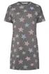 Yours Curve Grey Animal Star Print Sleep Tee Nightdress - Size 14-16 Image 5