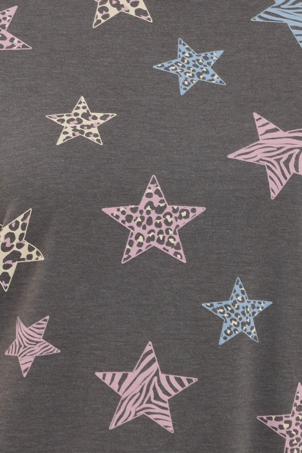 Yours Curve Grey Animal Star Print Sleep Tee Nightdress - Size 14-16 Image 4