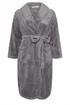 Yours Curve Grey Shawl Collar Dressing Gown - Size 34-36 clothing Image 5