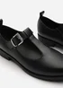 Where's That From Natalie Black PU Extra Wide-Fit Mary Janes Loafers - Size 4 Image 5