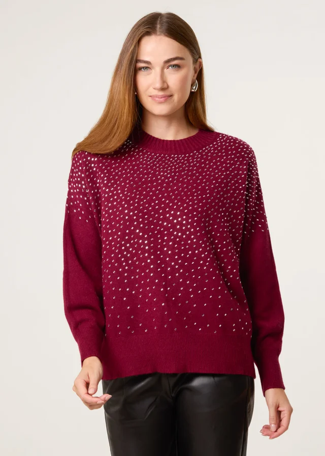 Blue Vanilla Red Diamante Jumper
