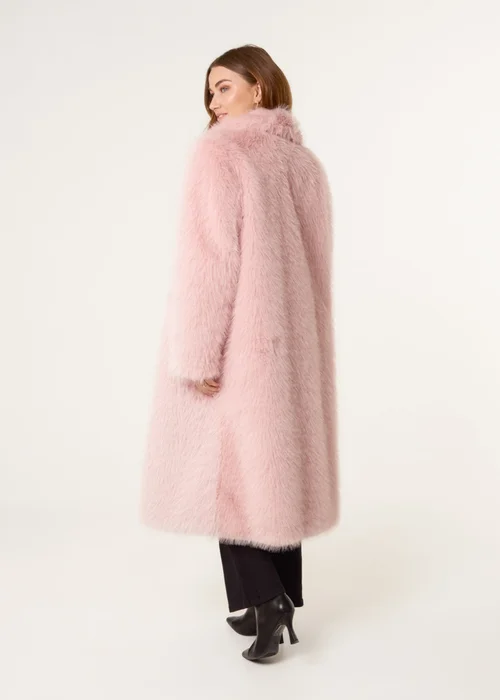 Blue Vanilla Pink Long Fluffy Coat - S Image 4