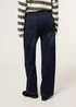 Blue Vanilla Navy Elasticated Waist Jeans With Tie - S Image 4
