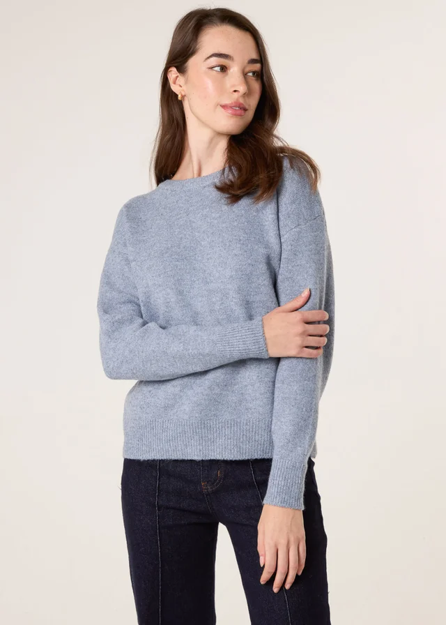 Blue Vanilla Blue Round Neck Jumper