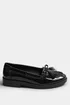 Yours Black Patent Fringe Loafers In Wide E Fit & Extra Wide EEE Fit - 5 Extra Wide Image 3