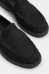 Yours Black Faux Suede Ruched Front Loafers In Extra Wide EEE Fit - 8 Extra Wide Image 5