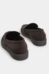 Yours Chocolate Brown Faux Suede Ruched Front Loafers In Extra Wide EEE Fit - 4 Extra Wide Image 5