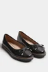 Yours Black Patent Ballet Pumps In Wide E Fit & Extra Wide EEE Fit - 7 Extra Wide Image 2